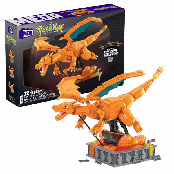 Kit de construcción Pokémon Mega Construx -  Motion Charizard 1664 Piezas