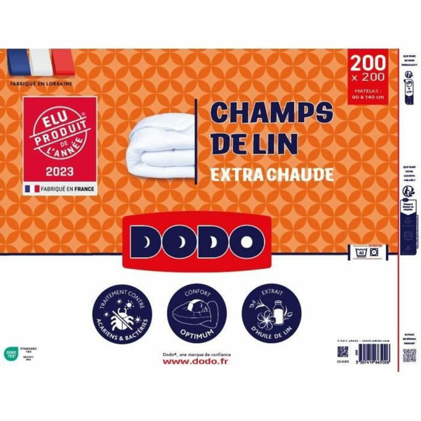 Remplissage de couette DODO Champs de Lin Blanc 450 g/m² 200 x 200 cm