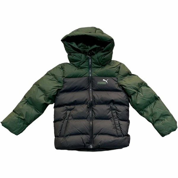 Children's Sports Jacket Puma Colourblock Poly Black/Green