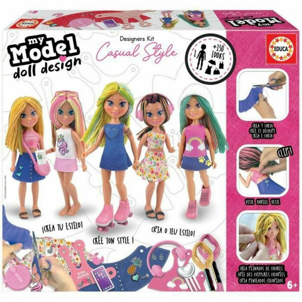 Edukacinis žaidimas Educa My Model Doll Design Casual Spalvotas (1 Dalys)