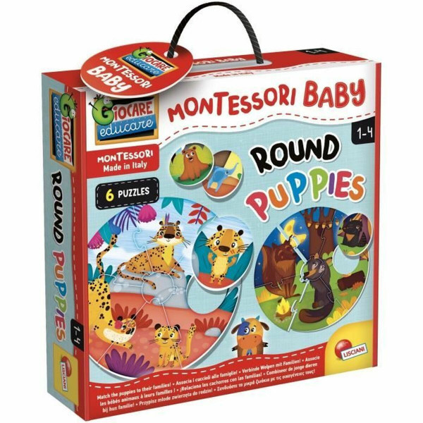Edukacinis žaidimas Lisciani Giochi Montessori Baby Round Puppies (FR)