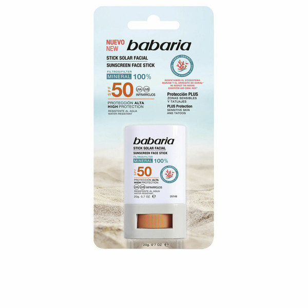 Kremas nuo saulės veidui Babaria Solar Stick Facial Spf 50 20 g