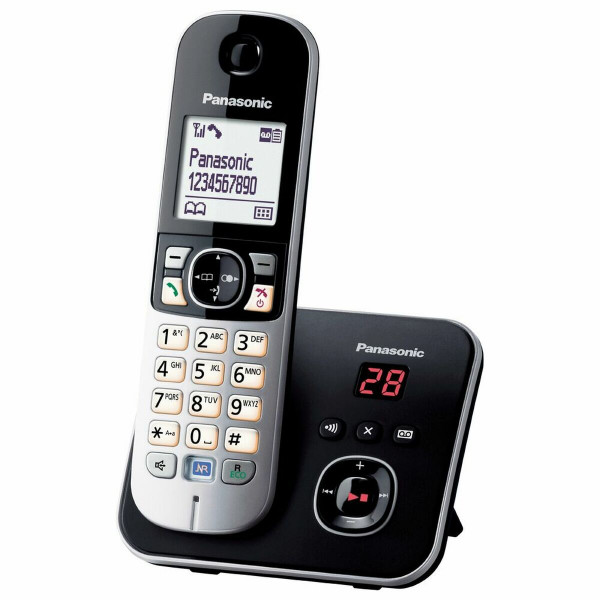 Teléfono Inalámbrico Panasonic KX-TG6821FRB Negro Gris