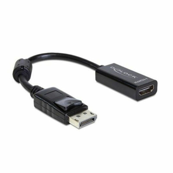 Adaptador DisplayPort a HDMI DELOCK Adaptador DisplayPort  HDMI 13 cm Negro