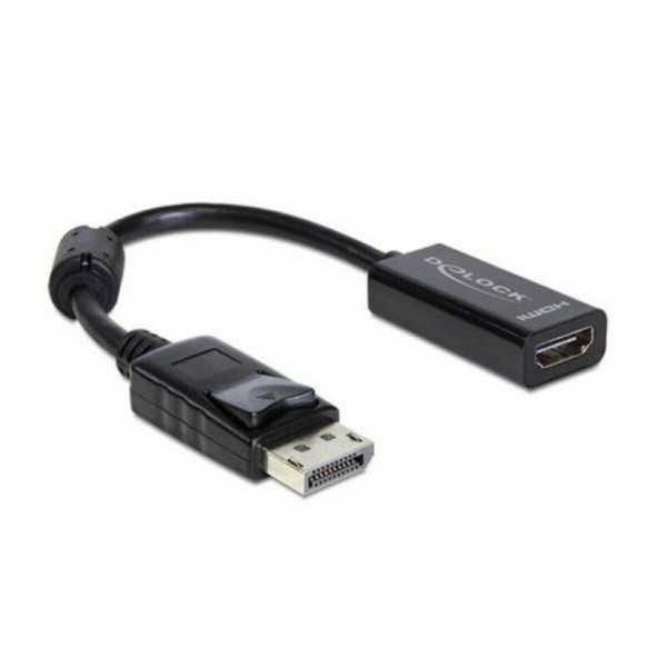DisplayPort – HDMI adapteris DELOCK Adaptador DisplayPort HDMI 13 cm Juoda