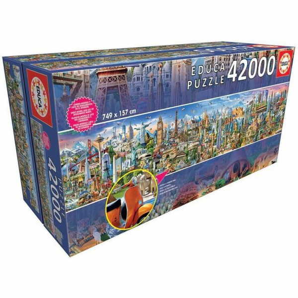 Puzzle Educa 17570 Around the World 42000 Stücke 749 x 157 cm