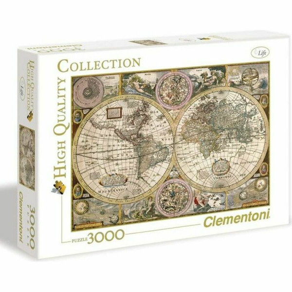 Puzzle Clementoni Old Map 33531.2 188 x 84 cm 3000 Pièces