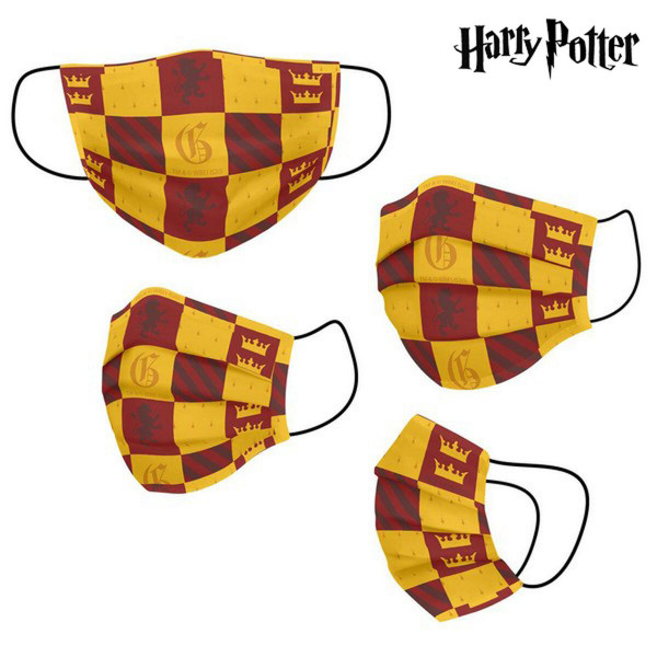 Maska higieniczna materiałowa wielokrotnego użytku Harry Potter Dziecięcy Żółty