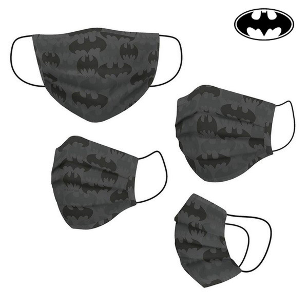 Masque en tissu hygiénique réutilisable Batman Enfant Gris