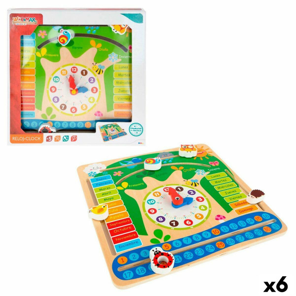 Educational Game Colorbaby Calendar 30 x 30 x 3 cm (6 Units)