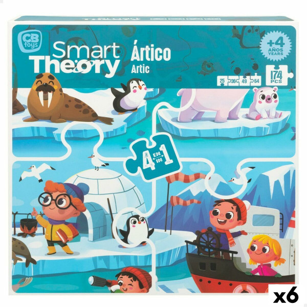 Puzzle dla dzieci Colorbaby Artic 4 w 1 174 Części 136 x 34 cm (6 Sztuk)