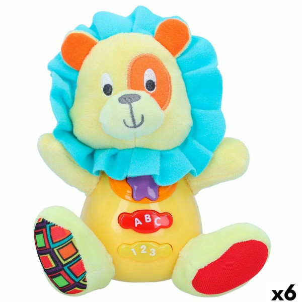 Peluche con Sonido Winfun León 15 x 15 x 9 cm (6 Unidades)