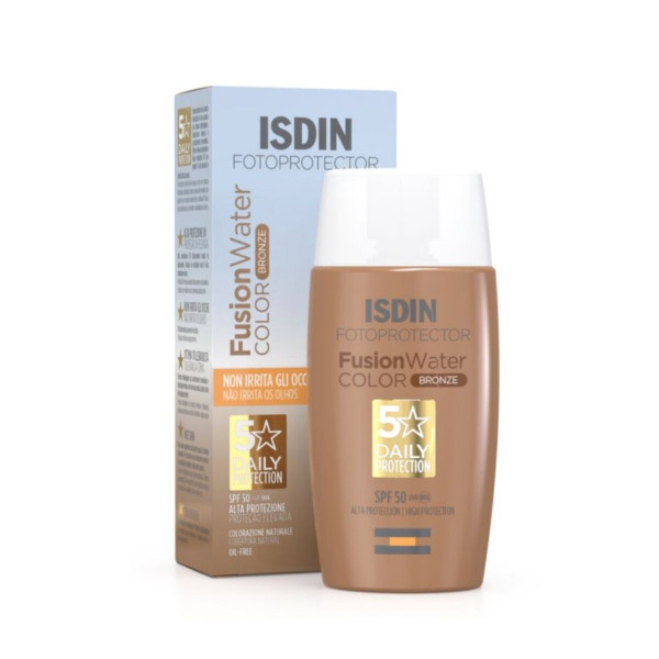 Apsauga nuo saulės su spalva Isdin Fusion Water Spf 50 Dark 50 ml