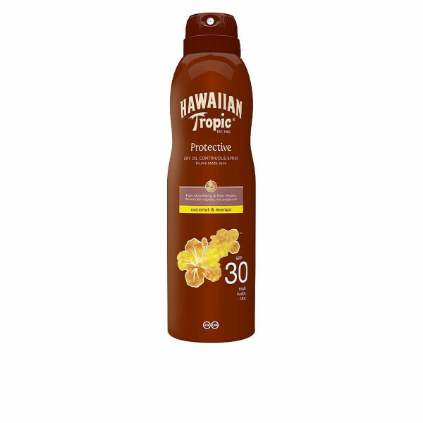 Sun Screen Spray Hawaiian Tropic Coconut Mango Oil Spf 30 Coconut 180 ml