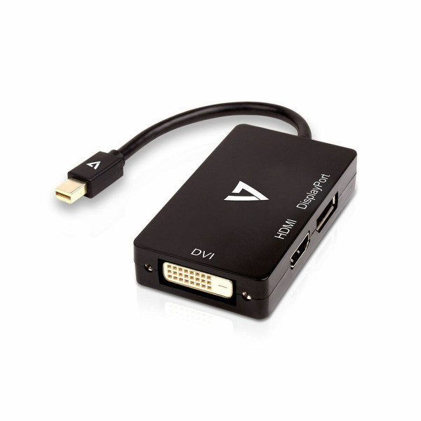 Mini Adapter DisplayPort na VGA/DVI/HDMI V7 V7MDP-DPDVIHDMI-1E   Czarny