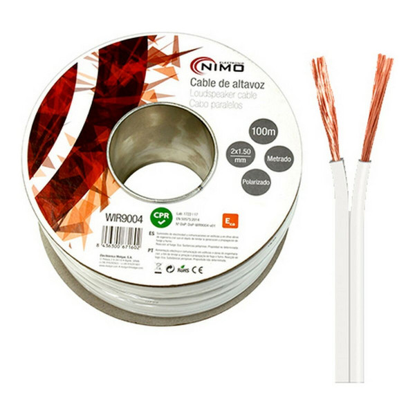 Kabel głośnikowy NIMO Biały 2 x 1,5 mm 2 x 1,5 mm