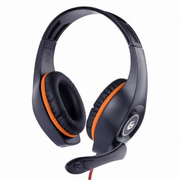 Słuchawki z Mikrofonem GEMBIRD GHS-05-O Pomarańczowy Czarny/Pomarańczowy