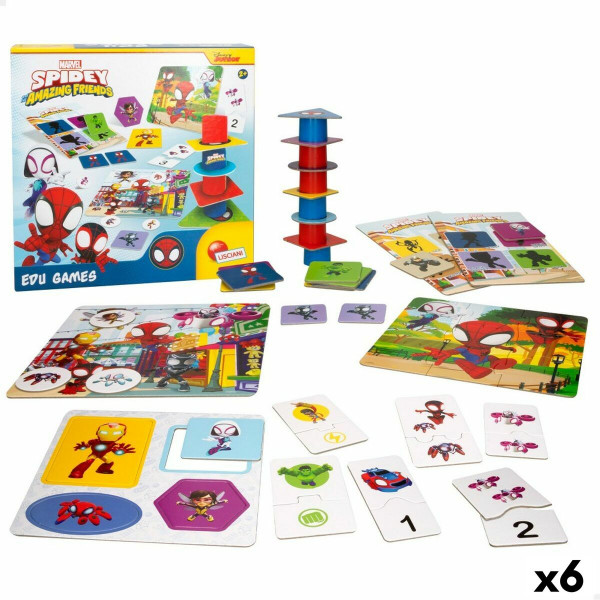 Jouet Educatif Spidey 24,5 x 0,2 x 24,5 cm (6 Unités) 10 en 1