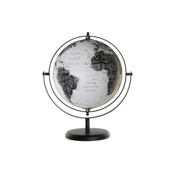 Globe terrestre Home ESPRIT Blanc Noir PVC Fer 24 x 20 x 30 cm