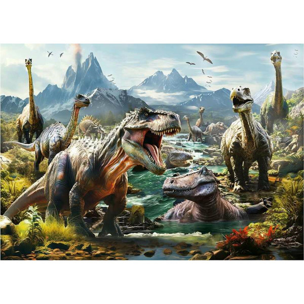 Puzzle Educa Ferocious dinosaurs 1000 Pièces