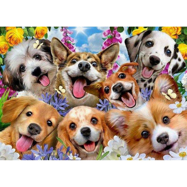 Puzzle Educa Doggy selfie 1000 Piezas