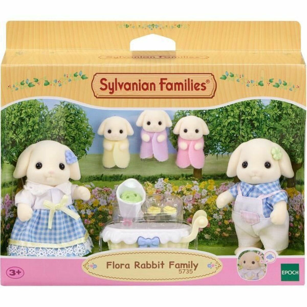 Lėlių namo priedai Sylvanian Families 5735 Flora Rabbit family