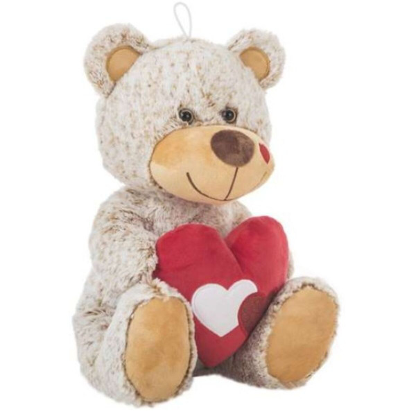 Peluche Creaciones Llopis Beige Oso Corazón 18 cm