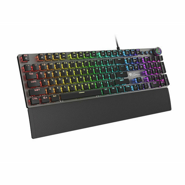 Žaidimų klaviatūra Genesis THOR 401 LED RGB Juoda Ispaniška Qwerty