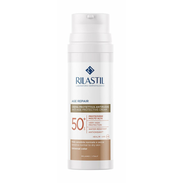Ochrona przeciwsłoneczna z kolorem Rilastil Age Repair SPF 50+ 50 ml Przeciwstarzeniowy