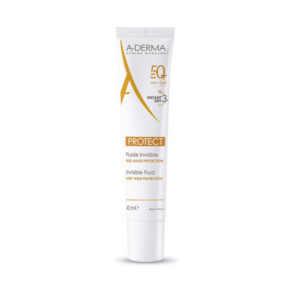 Kremas nuo saulės veidui A-Derma Protect Fluide Invisible Spf 50 40 ml