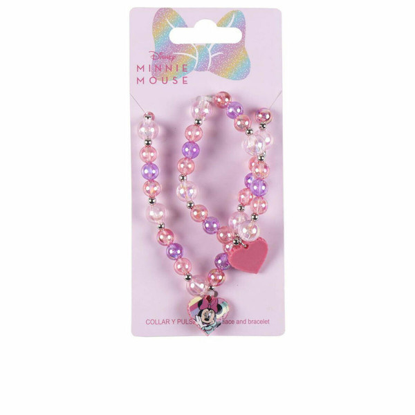 Kit de Bisutería Disney Bisuteria Disney Lote Rosa Minnie Mouse 2 Piezas (2 Piezas)