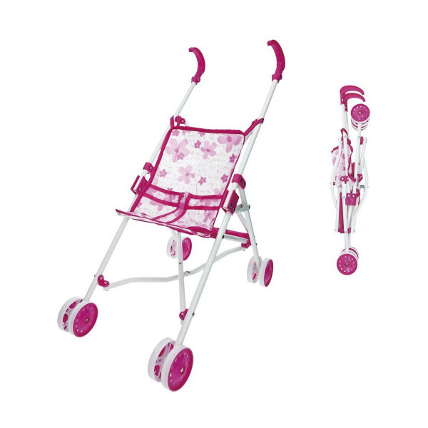 Carrito para Muñecas Reig Plegable Rosa 25,5 x 41,5 x 55,5 cm