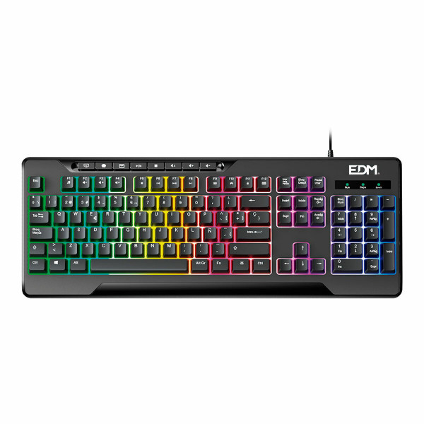 Teclado Gaming EDM 07751 for players Negro Qwerty Español