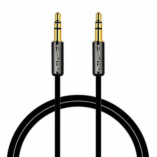 Cable Audio Jack (3,5 mm) Akashi ALTJ 35 B 1 m Negro