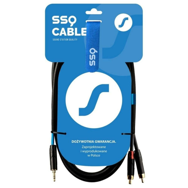 Kabel Audio Jack do 2 RCA Sound station quality (SSQ) MiJRCA1 1 m