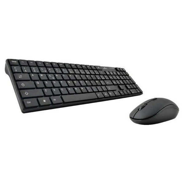 Klaviatūra ir pelė Bluestork BLU3760162063431 AZERTY Juoda