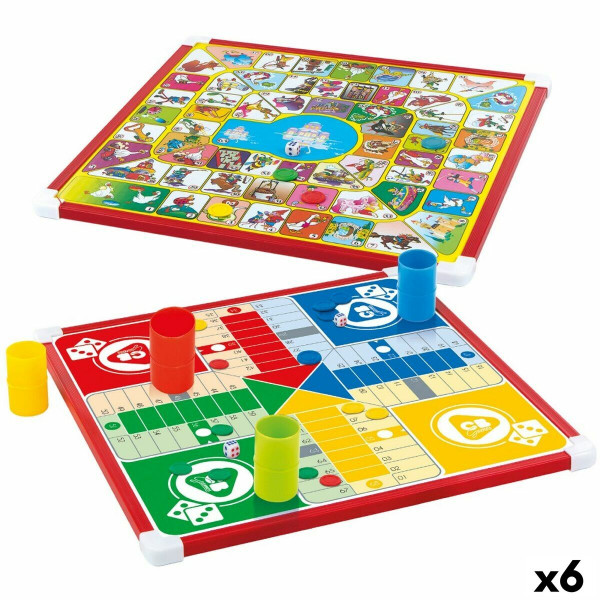 Deska Parcheesi Colorbaby 32 x 32 x 1 cm (25 Części) (6 Sztuk)