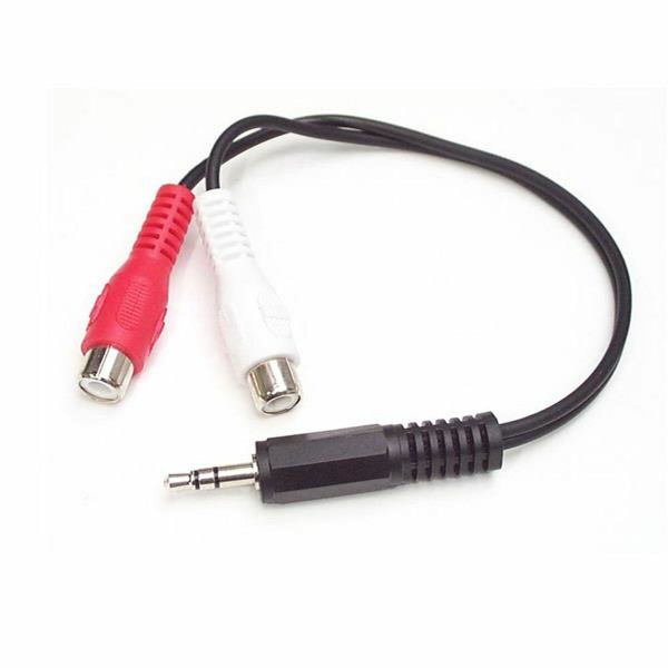 Cablu Audio Jack la RCA Startech MUMFRCA Juoda 0,15 m