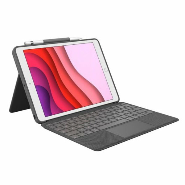 Housse pour Tablette Logitech iPad 2021 Gris QWERTY