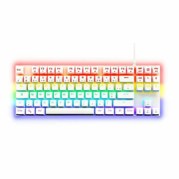 Teclado Gaming The G-Lab Mercury AZERTY Blanco