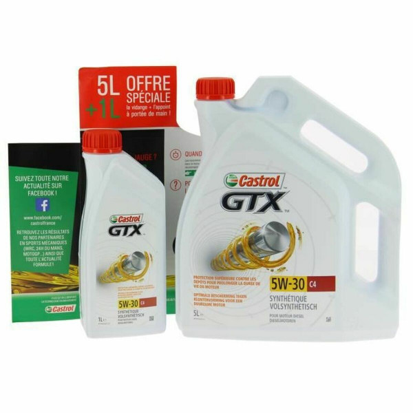 Aceite de Motor para Coche Castrol GTX 5 l + 1 l 5W30