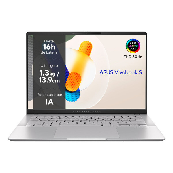 Laptop Asus VivoBook S 14 OLED M5406NA-QD082W 14" 16 GB RAM 512 GB SSD Qwerty Español AMD Ryzen 5 7535HS