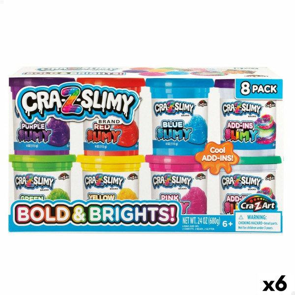 Zabawa z Plasteliną Cra-Z-Art Bold&Brights (6 Sztuk) Slime