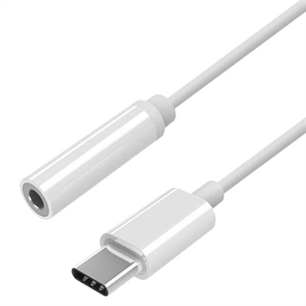 Adapter USB-C na Jack 3.5 mm Aisens A109-0384 15 cm Biały