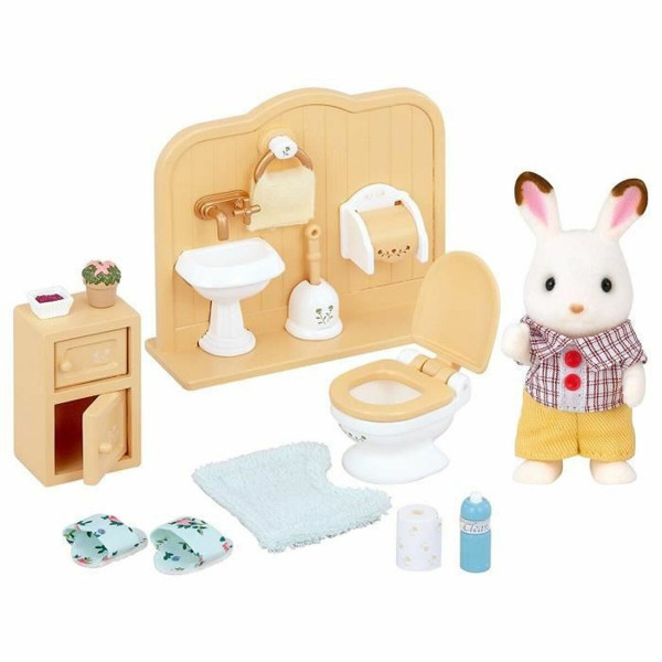 Figurki Superbohaterów Sylvanian Families Chocolate Rabbit and Toilet Set