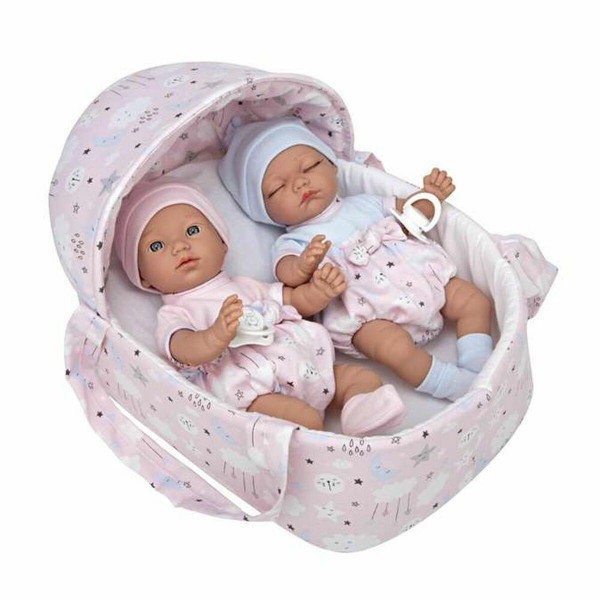 Baby Doll Arias Elegance Twins 28 cm Basket