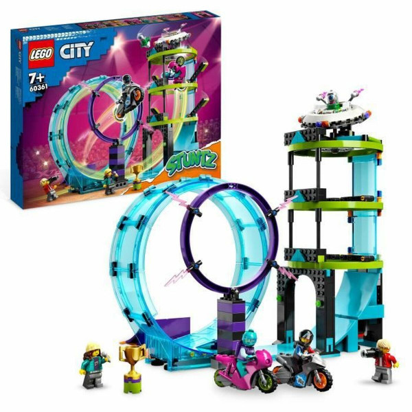 zestaw do budowania Lego City Stuntz 60361 The ultimate challenge for cascadon bikers 385 Części