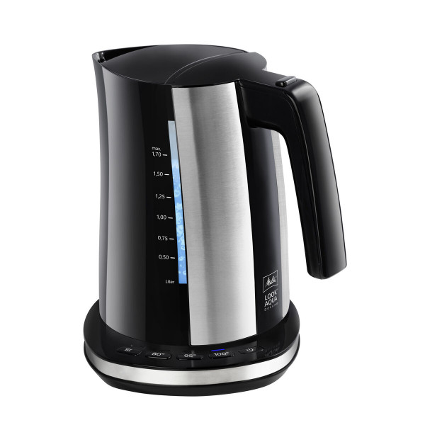 Virdulys ir arbatinukas Melitta LOOK AQUA DELUXE BLACK EU Juoda/Sidabras Nerūdijantis plienas 2400 W 1,7 L