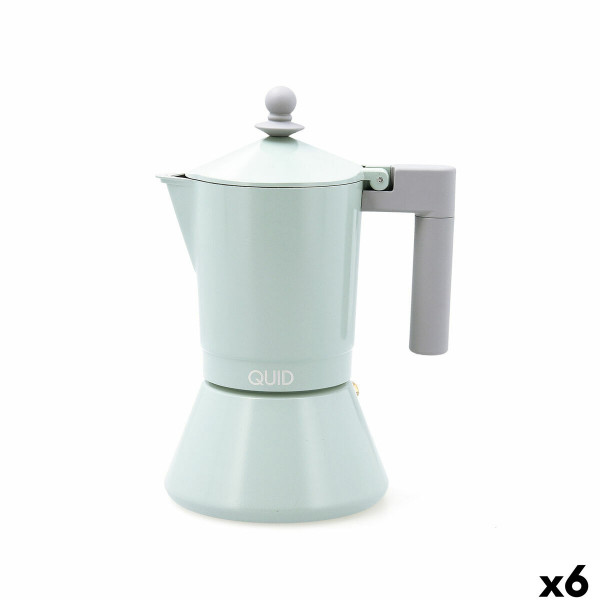 Cafetière Italienne Quid Ozon Vert Métal 6 Tasses (6 Unités)