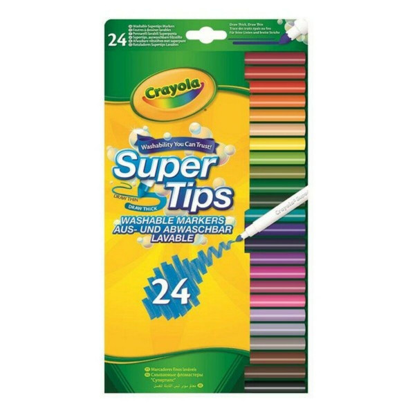 Rotuladores Crayola B01BF6F20K Lavable (24 uds)